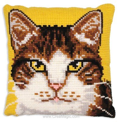 Coussin point de croix jenny le chat d'Anchor