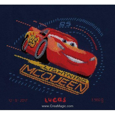 Broderies naissance Vervaco disney lightning mcqueen cars