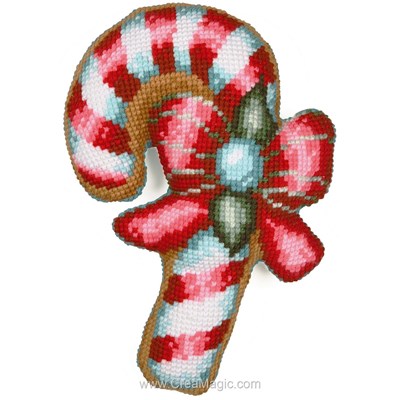 Kit coussin Vervaco candy - eva m au point de croix