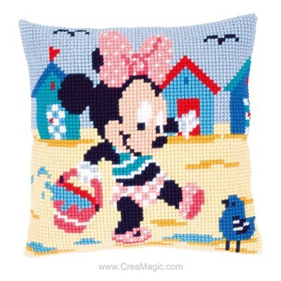 Kit coussin Vervaco au point de croix minnie baby - disney