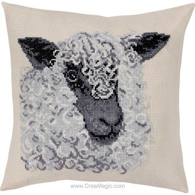 Coussin à broder au point compté grey sheep de Permin