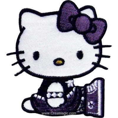 Ecusson brodé thermocollant hello kitty mon petit cœur - MLWD