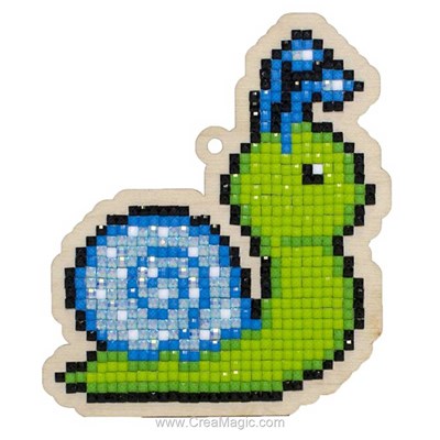 Broderie diamant Wizardi blue snail