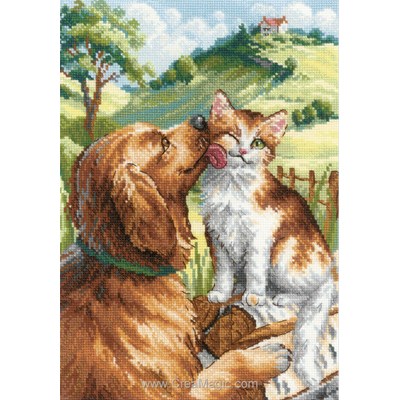 Broderie Amour et Amitié - Like cat and dog - RIOLIS