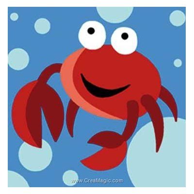 Pinces du crabe kit canevas Margot pour enfants