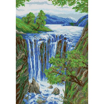 Broderie diamant la cascade - Diamond Painting