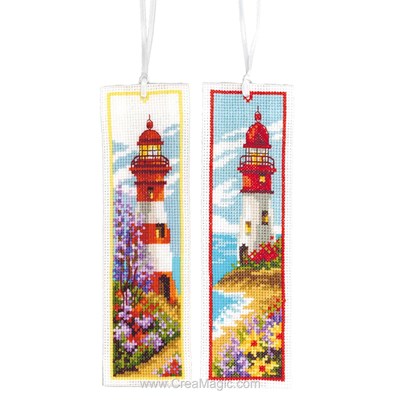 Marque page à broder Phares - lot de 2 - Vervaco