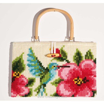 Kit sac à broder oiseau - Vervaco