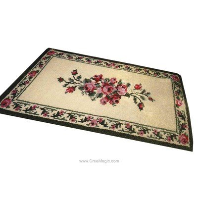 Kit tapis point noue menuet rose - Smyrnalaine