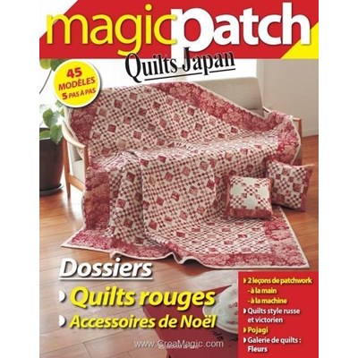 Livre - Magic patch quilts japan - quilts rouges et accessoires noel - Librairie Créative