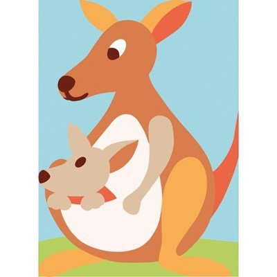 Canevas kit enfant complet le kangourou de DMC