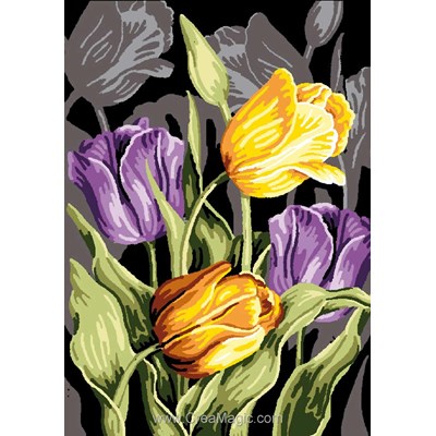 Canevas Fleurs et plantes - Tulipes - Mimo Verde