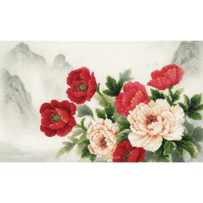 Kit tableau RIOLIS point de croix bouquet oriental