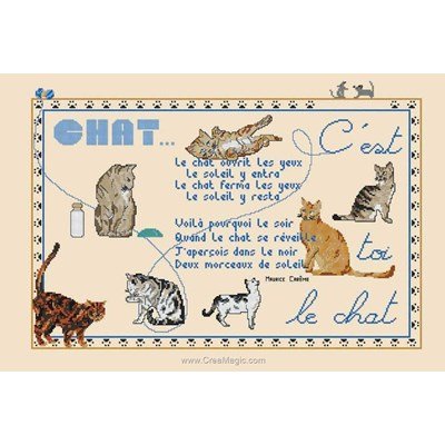 Kit Point Croix Chats Creamagic