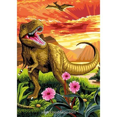Luc Création canevas le dinosaure du jurassique