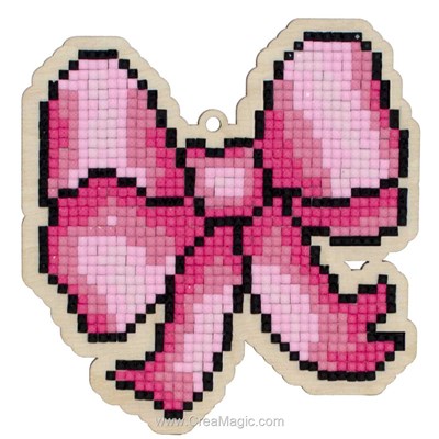 Broderie diamant pink ribbon de Wizardi