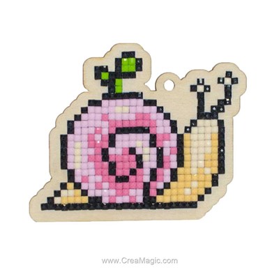 Kit broderie diamant pink snail - Wizardi