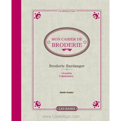 Livre Mon cahier de broderie - broderie hardanger - Librairie Créative