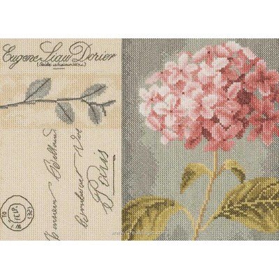 Hydrangea sur etamine modèle Lanarte au point de croix