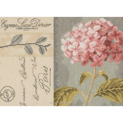 Hydrangea sur etamine modèle Lanarte au point de croix