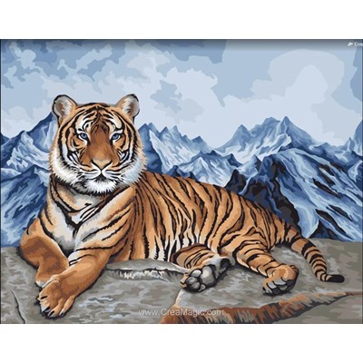 Peinture par numéro - Amur tiger - Wizardi
