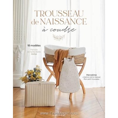 Livre - Trousseau de naissance a coudre - 18 modeles - Librairie Créative