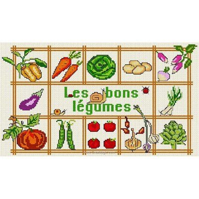 Les bons légumes modèle broderie au point de croix - Anagram
