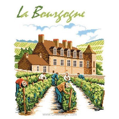 La bourgogne kit broderie point compté - Luc Création