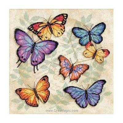 Broderie en point compté Dimensions profusion de papillons