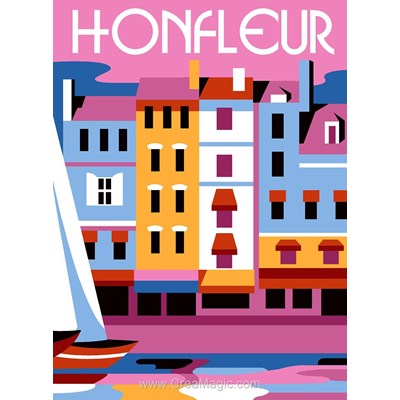 Margot canevas affiche vintage - honfleur