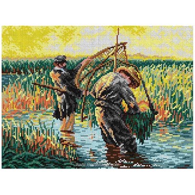 Canevas Sport et loisirs - Canevas à la pêche - Orchidea