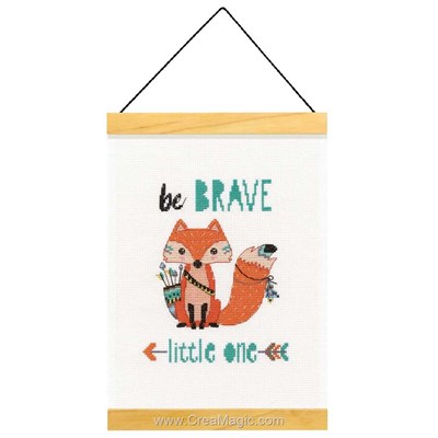 Broderie au point de croix compté be brave - Dimensions