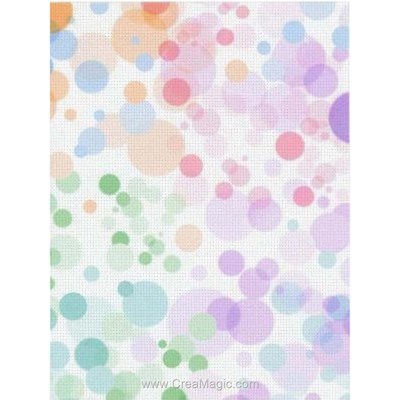 Toile aïda impression - Toile à broder aida 5.4 pts cercles colorés  - 30x40 cm - MP Studia