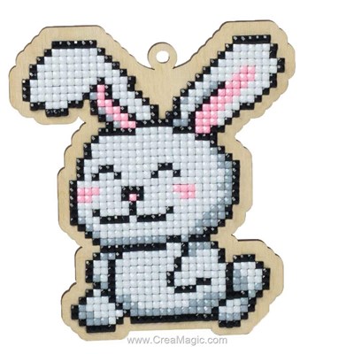 Kit broderie diamant Wizardi white rabbit