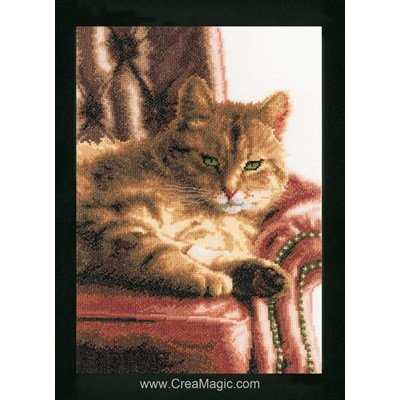 Lanarte broderie en point croix relaxed tabby