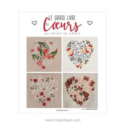 Livre Le grand livre des coeurs au point de croix - Librairie Créative