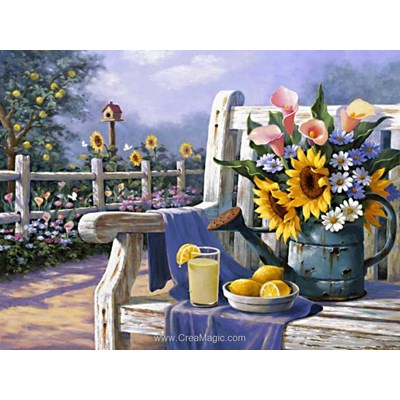 Kit broderie diamant nature morte au jardin - Diamond Painting