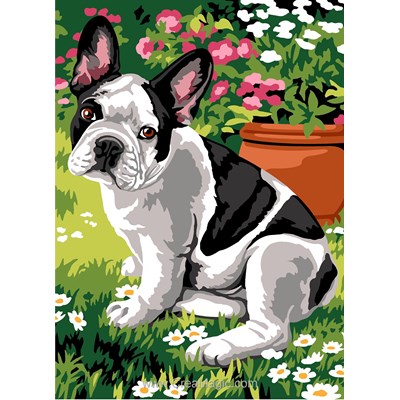 Canevas Dog et fleurs - SEG