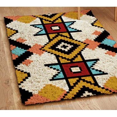 Tapis point noue Smyrnalaine tribal