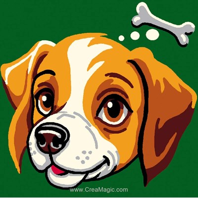 kit Canevas Complet Chien - Mimo Verde