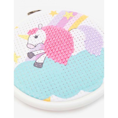 Mini point de croix en kit DMC poney arc en ciel
