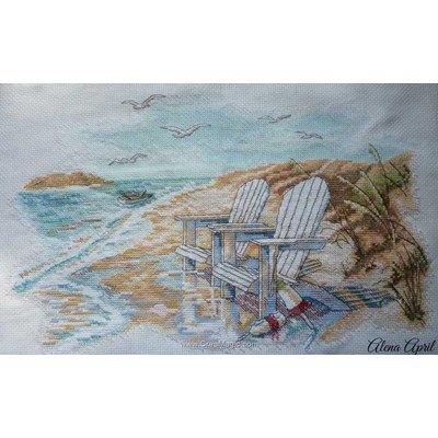 Quiet beach moments broderie en point compté - Dimensions