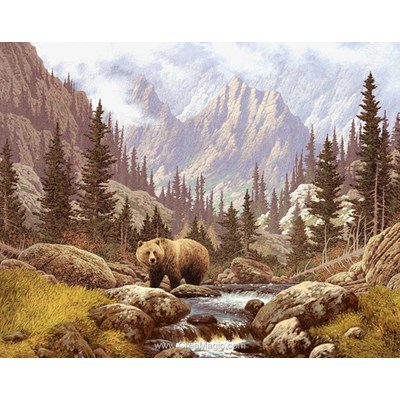 Kit broderie diamant l'ours dans la vallée de Diamond Painting