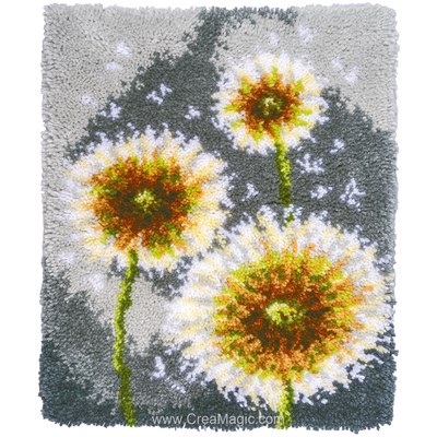 Tapis Point Noué - Fleurs de peluche - Vervaco