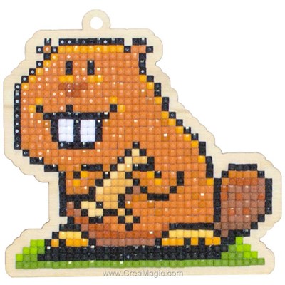 Broderie diamant Wizardi beaver-builder