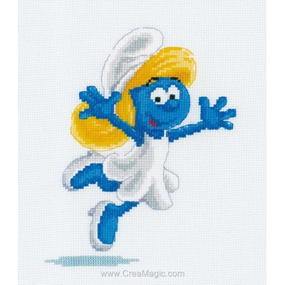 Schtroumpfs smurfette broderie modele point de croix - Vervaco