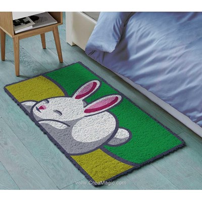 Tapis point noue Smyrnalaine lapin