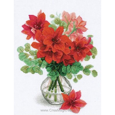Broderie Fleurs et Plantes - Amaryllis - RIOLIS