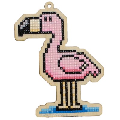 Broderie diamant Wizardi flamingo