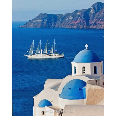 Broderie diamant Collection d'art santorini